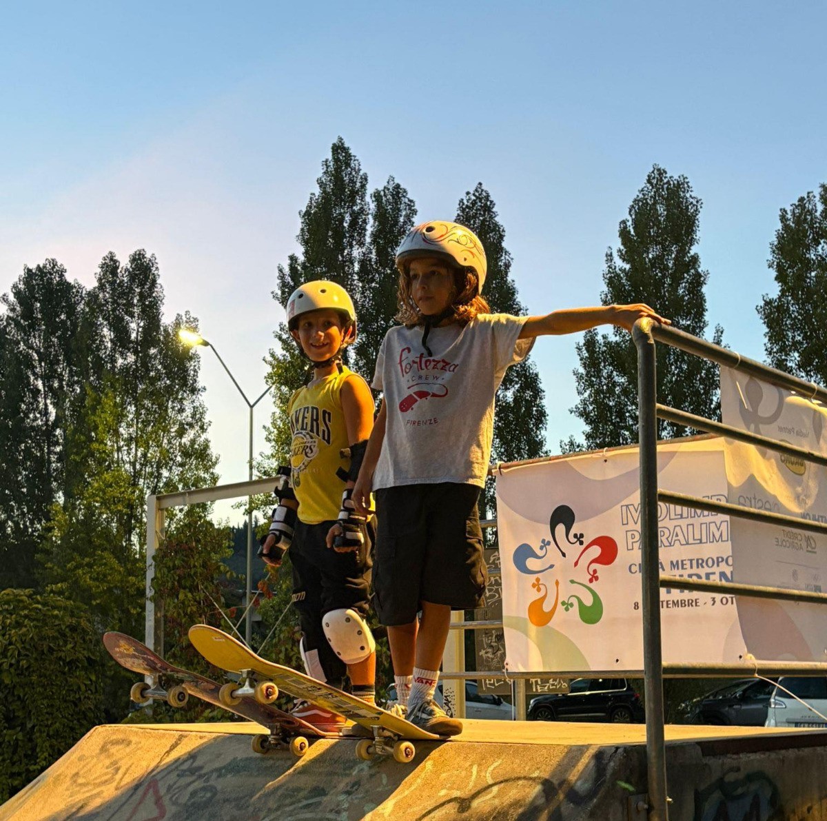 Un momento delle prove di skateboard a Pontassieve