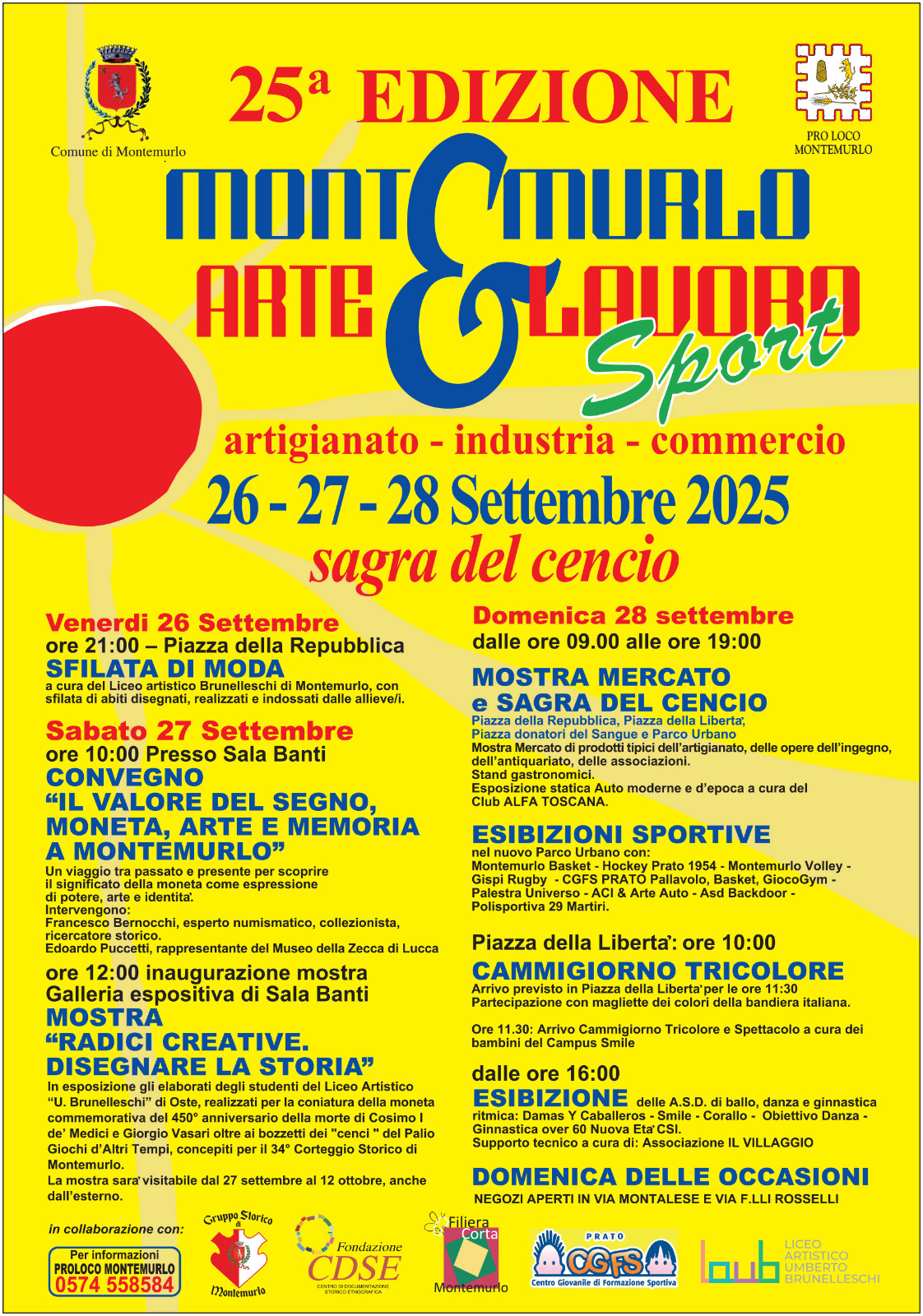 Locandina evento con programma