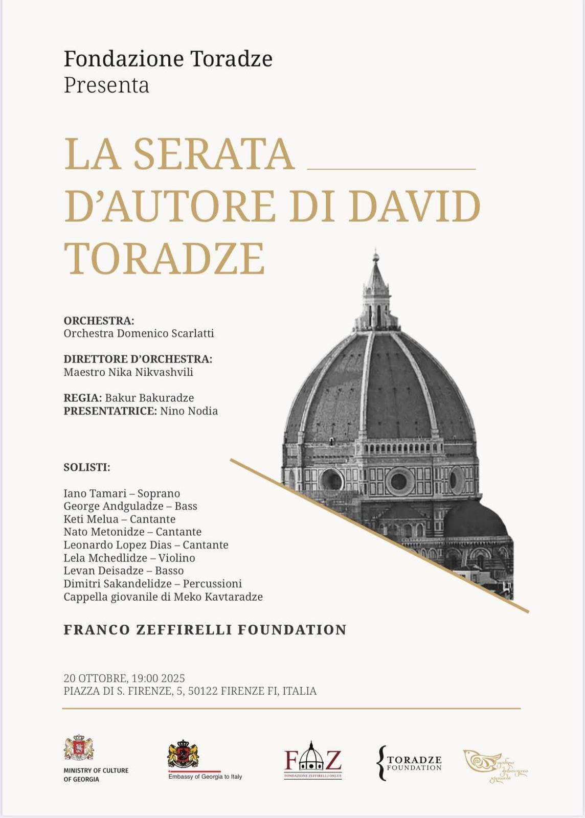 La serata d'autore di David Toradze