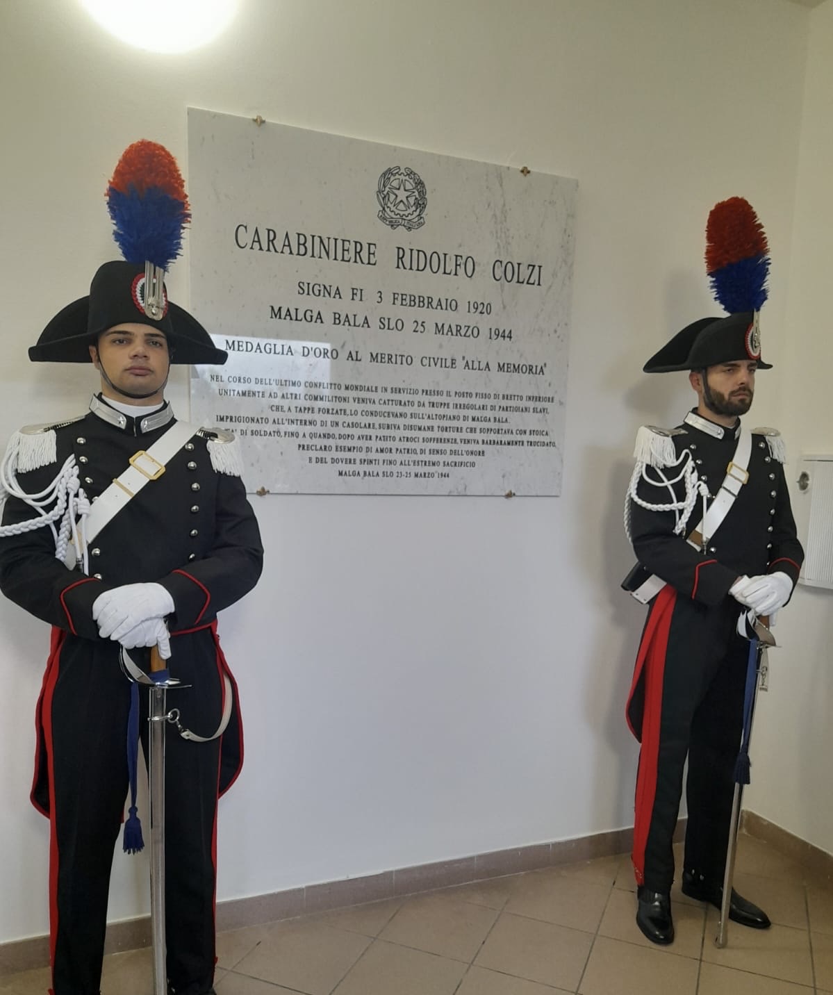 Intitolazione caserma di Signa (Fonte foto Comune di Signa)