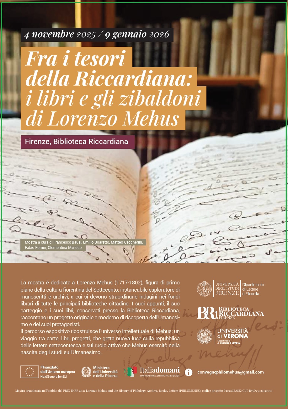 La locandina della mostra dedicata a Lorenzo Mehus