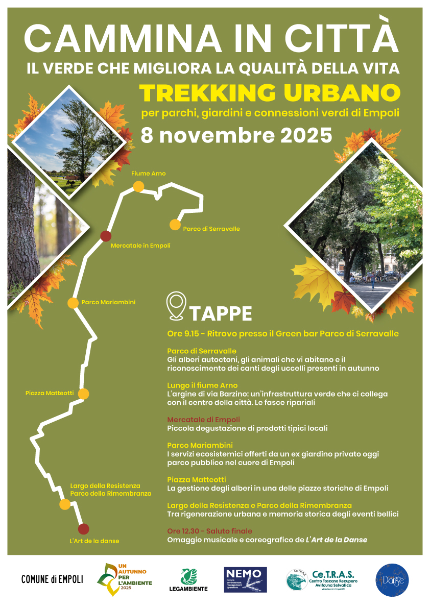 Una “Camminata in città” alla scoperta di parchi, giardini e connessioni verdi