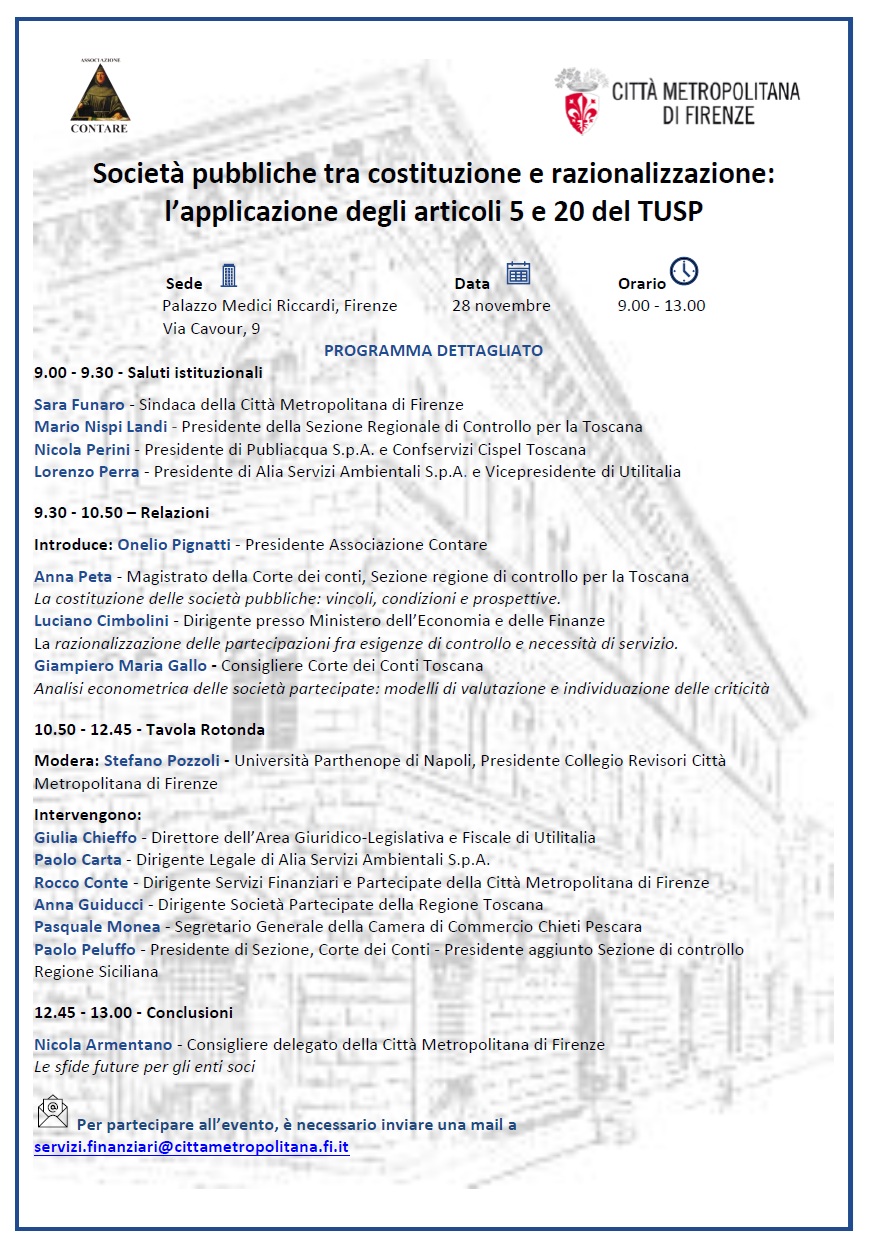 La locandina del convegno