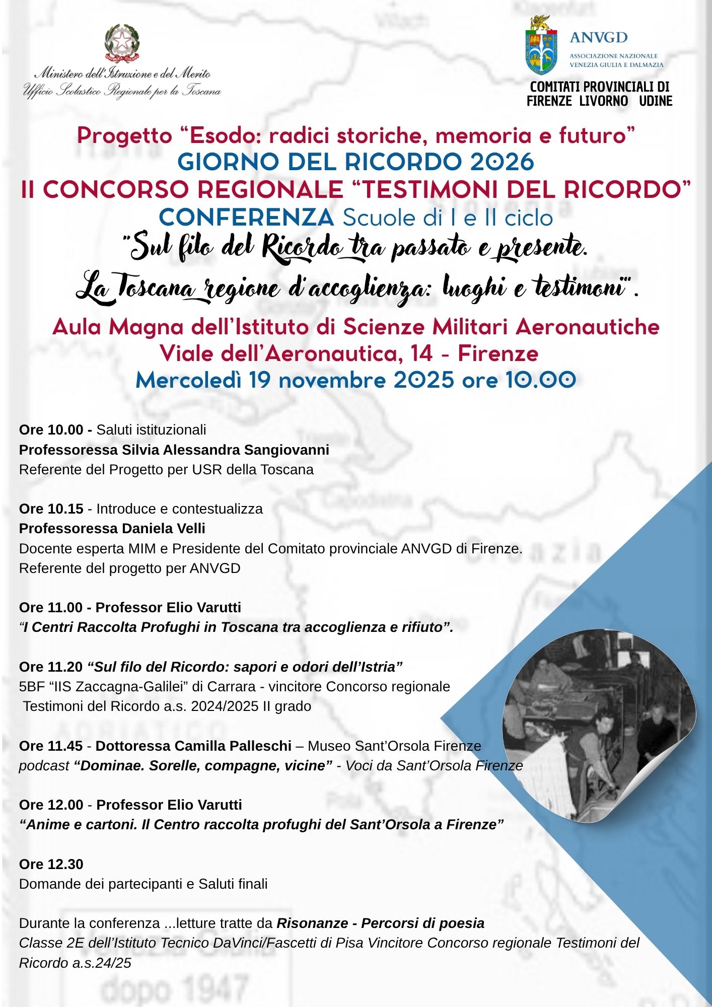  Locandina Programma conferenza testimoni del ricordo 19 novembre 