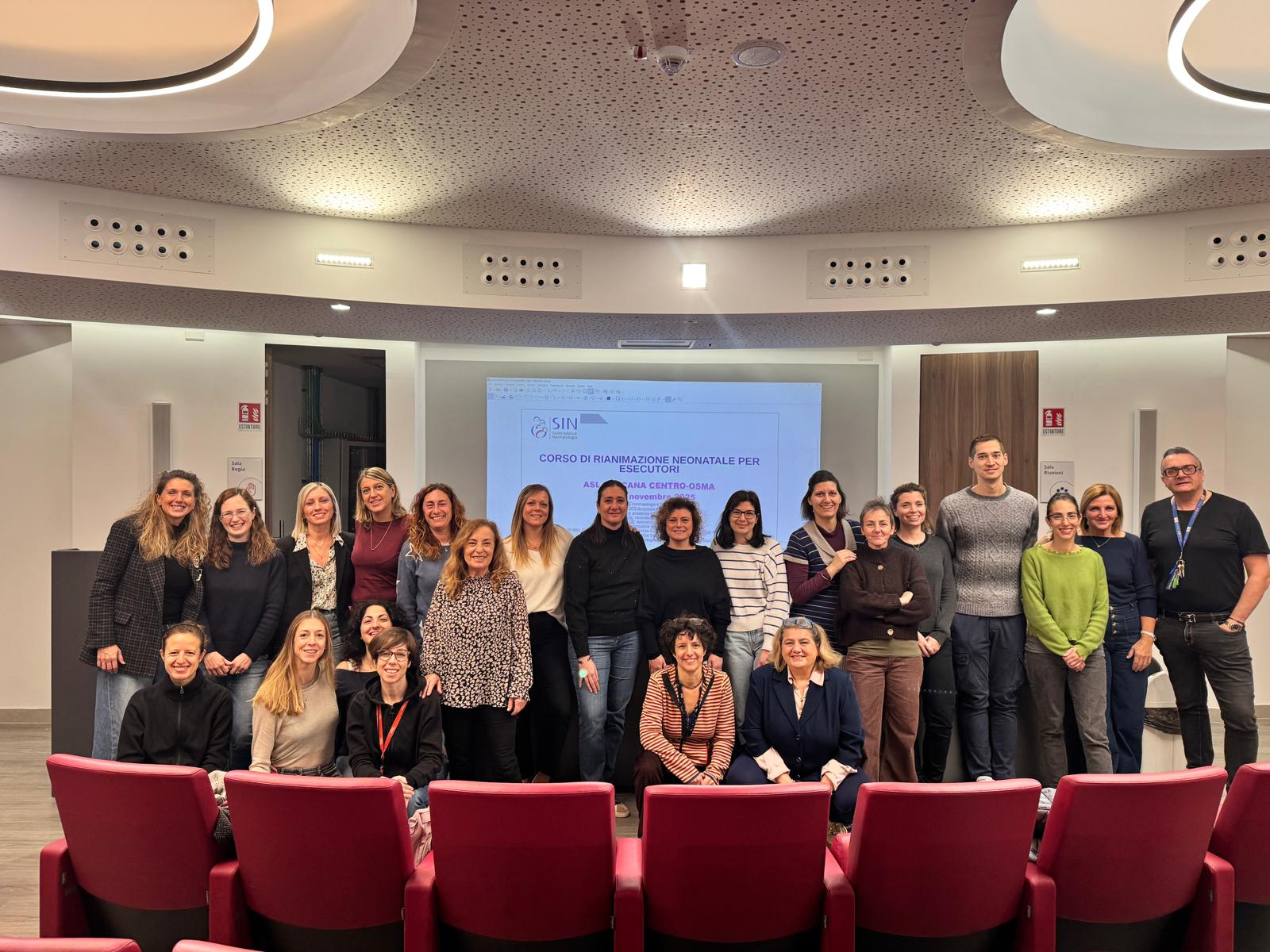 Rianimazione neonatale con simulatore all'Annunziata