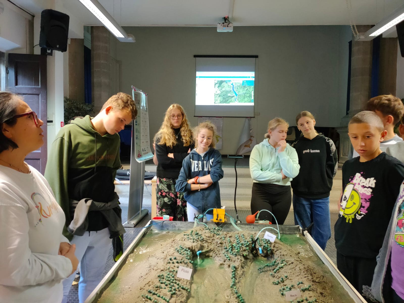 Flumina con gli studenti tedeschi (fonte foto comunicato stampa)