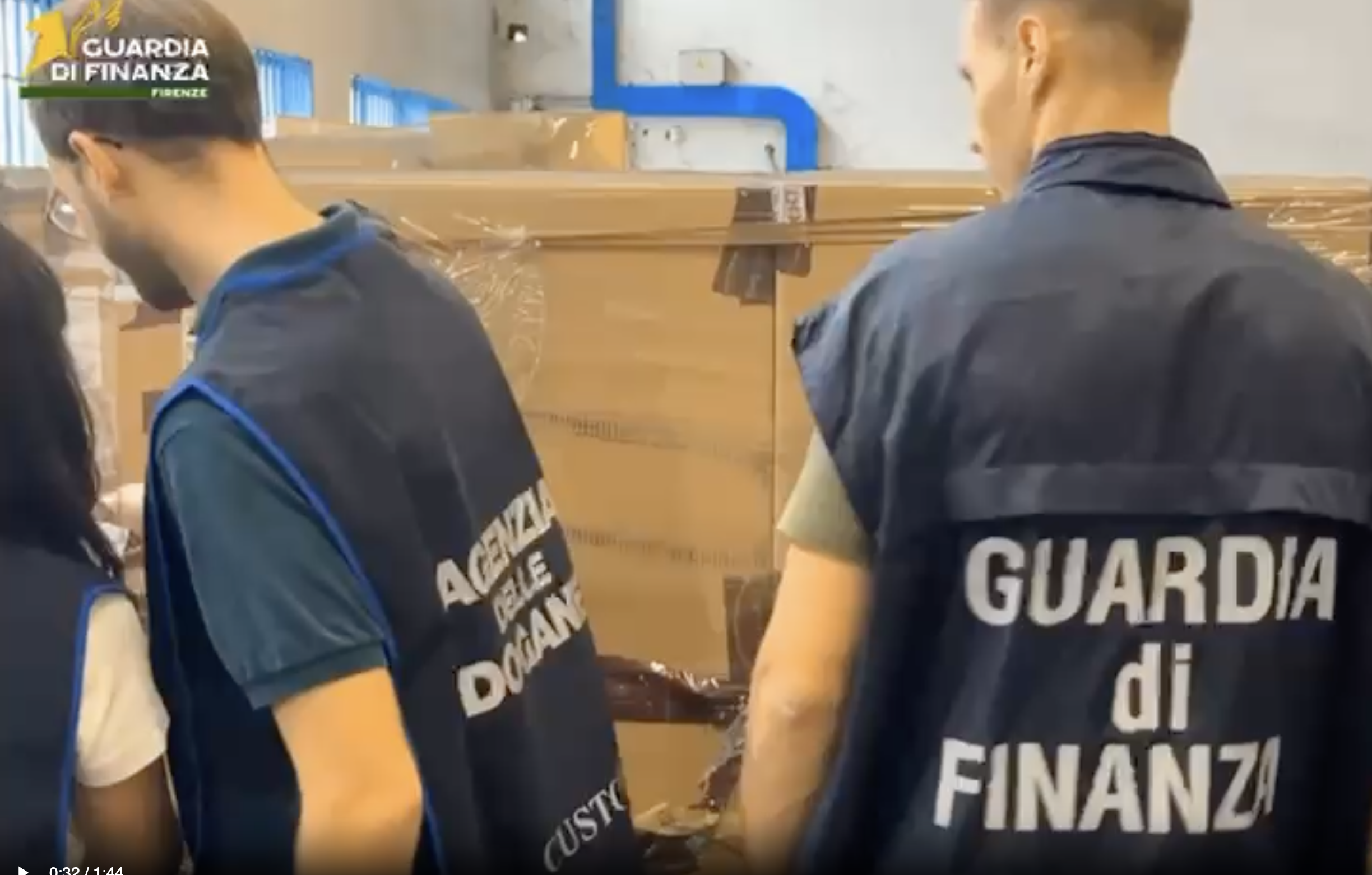 Operazione "Beone Wall" (Frame da video Guardia di Finanza)