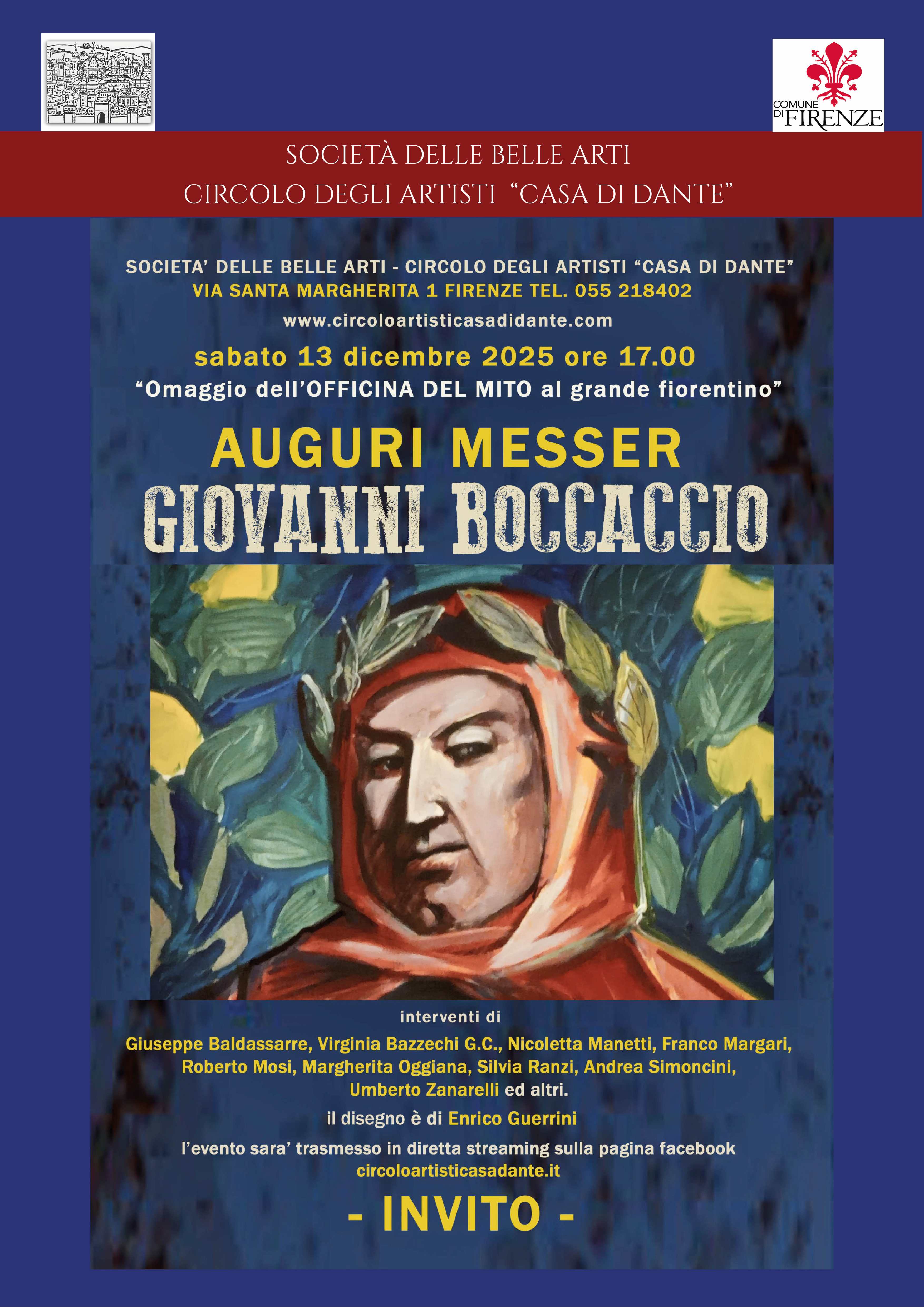 locandina evento 'Auguri Messer Giovanni Boccaccio'
