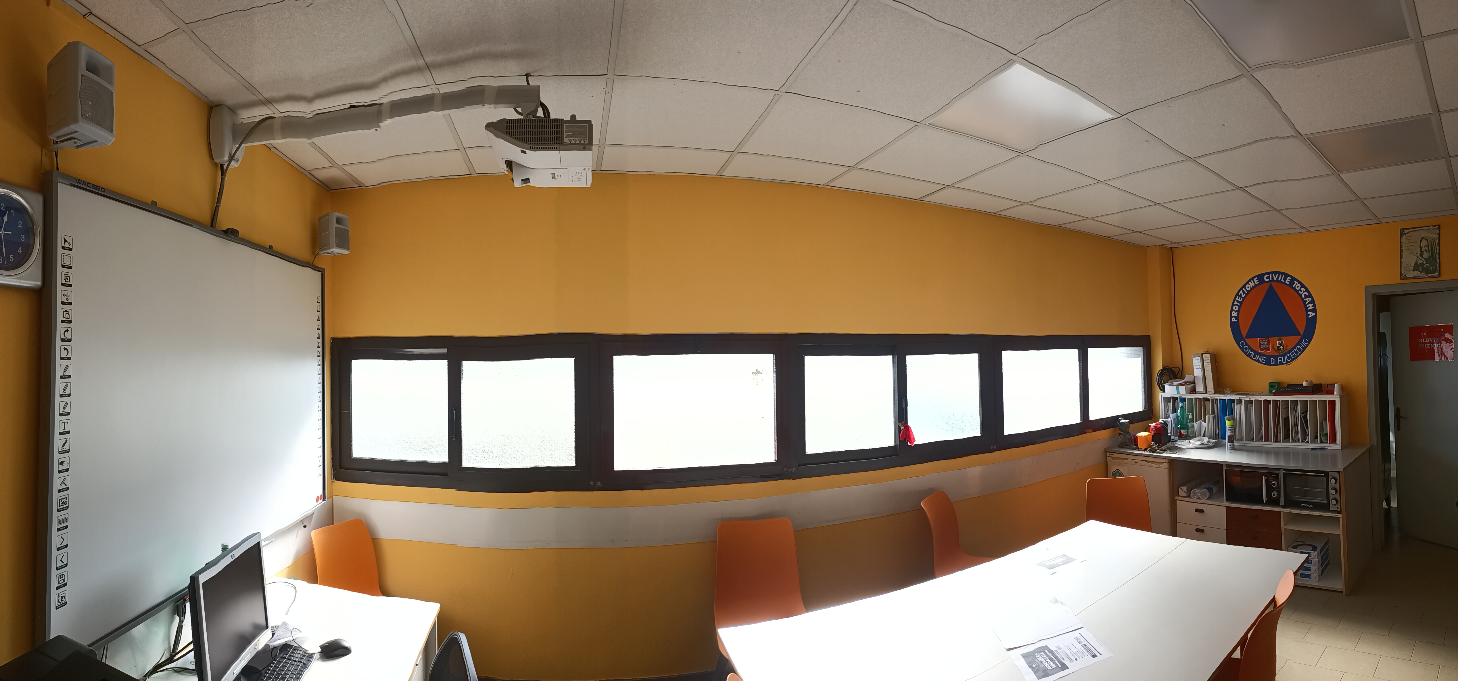 La sala operativa del cantiere comunale di Fucecchio