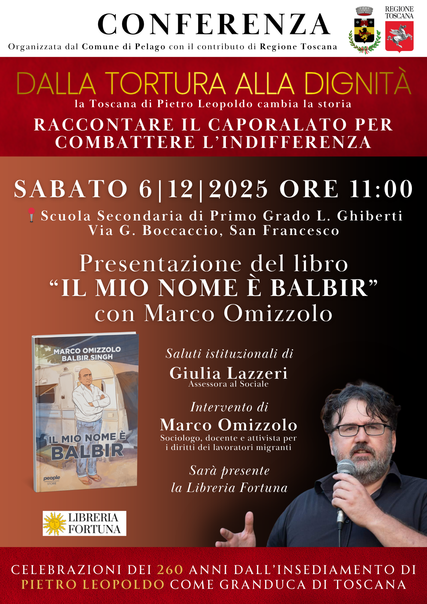 Locandina dell'evento 'Dalla tortura alla Dignità'