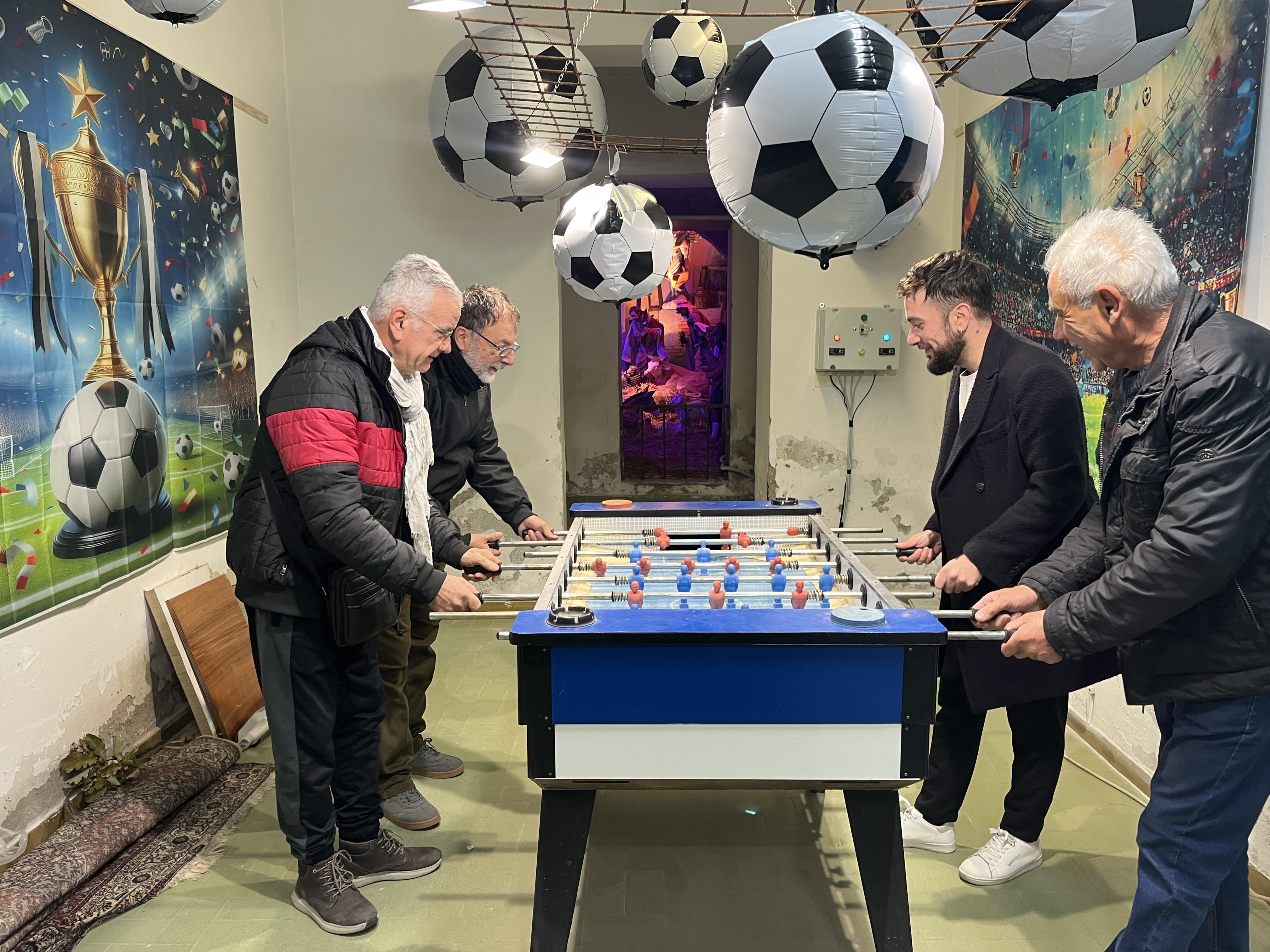 presepe biliardino (prova di gioco)