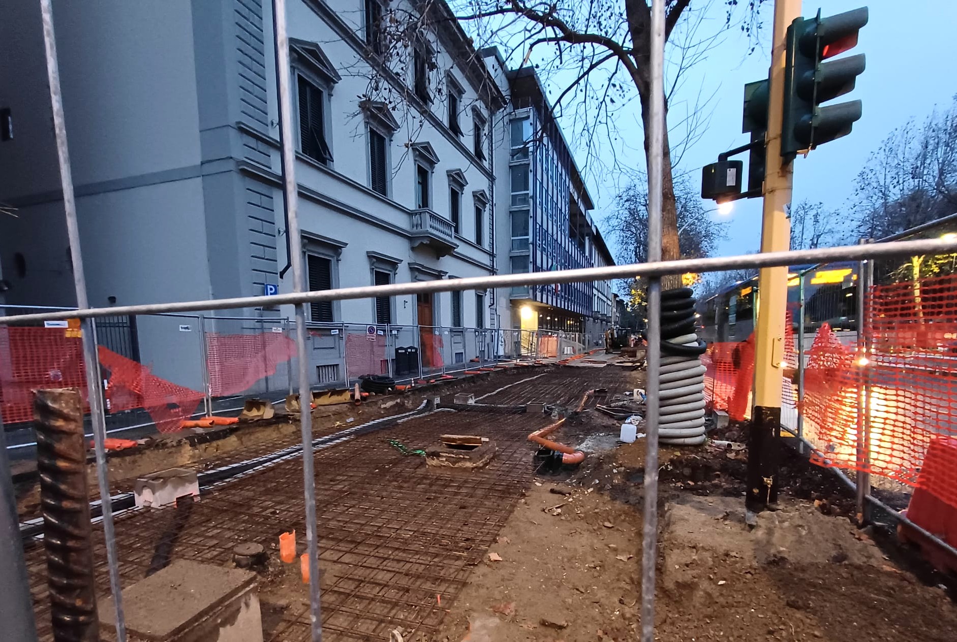 Tramvia, nuove fasi dei lavori (foto Antonello Serino - Met Ufficio Stampa)