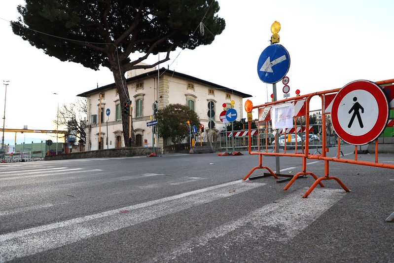 Lavori di RFI sul Ponte al Pino (foto Antonello Serino - Met Ufficio Stampa)