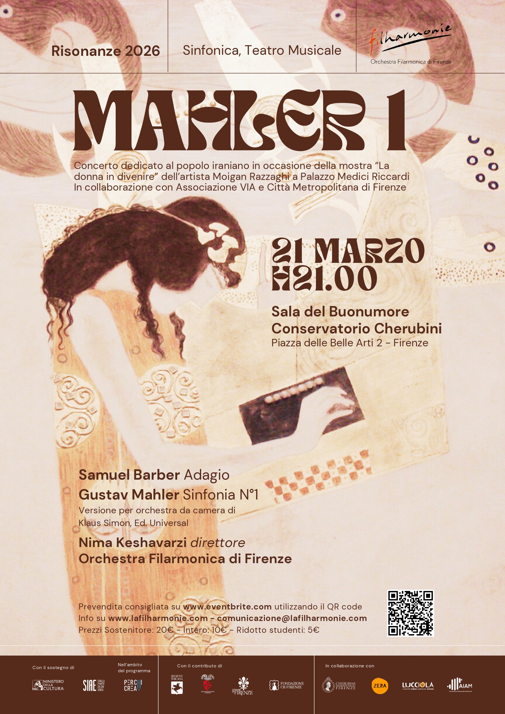 locandina concerto 21 marzo ore 21 presso Sala del Buonumore - Conservatorio Cherubini di Firenze