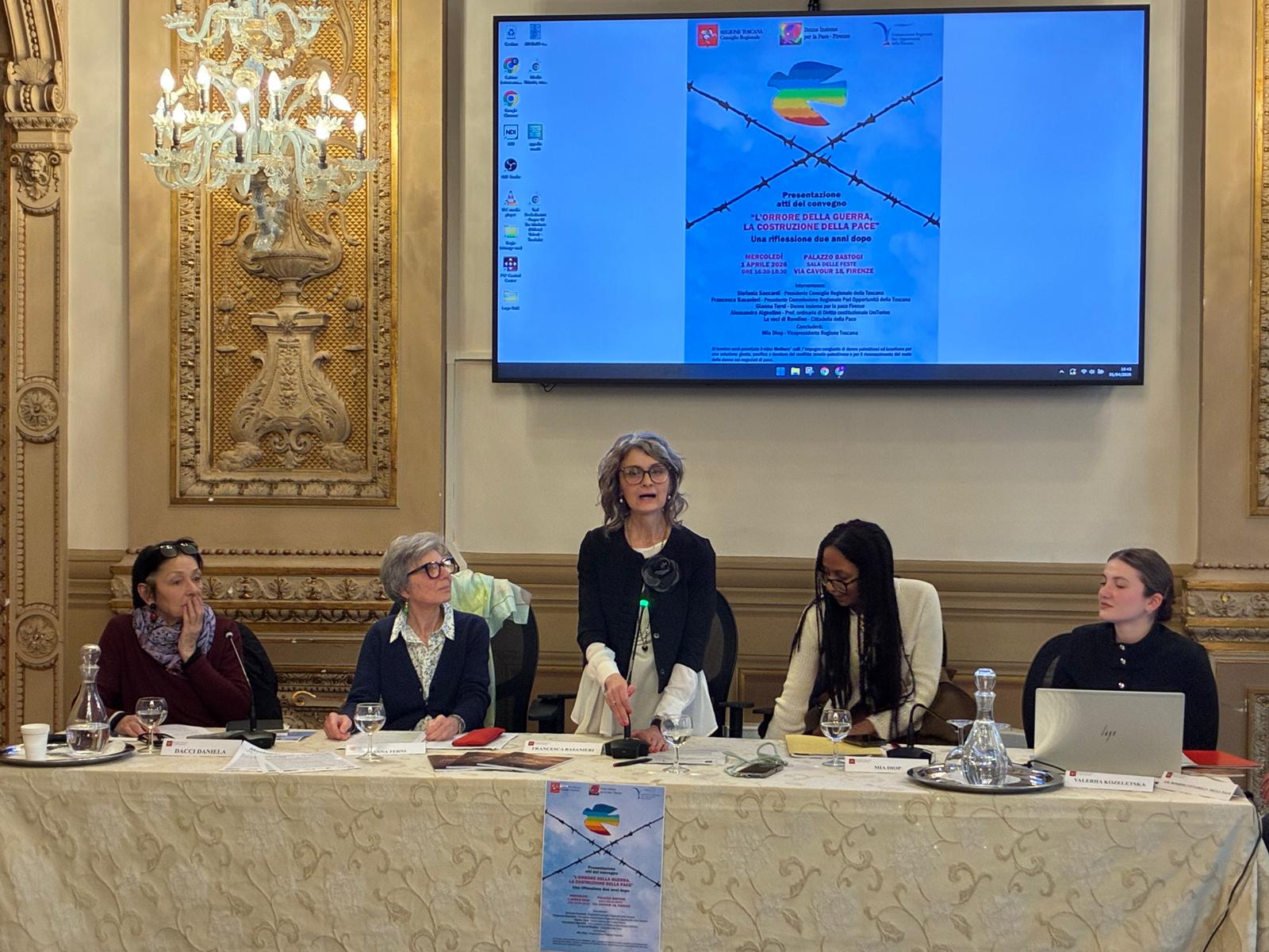 Convegno riflessione su l’orrore della guerra e la costruzione della pace (Foto da comunicato consiglio della Regione Toscana)