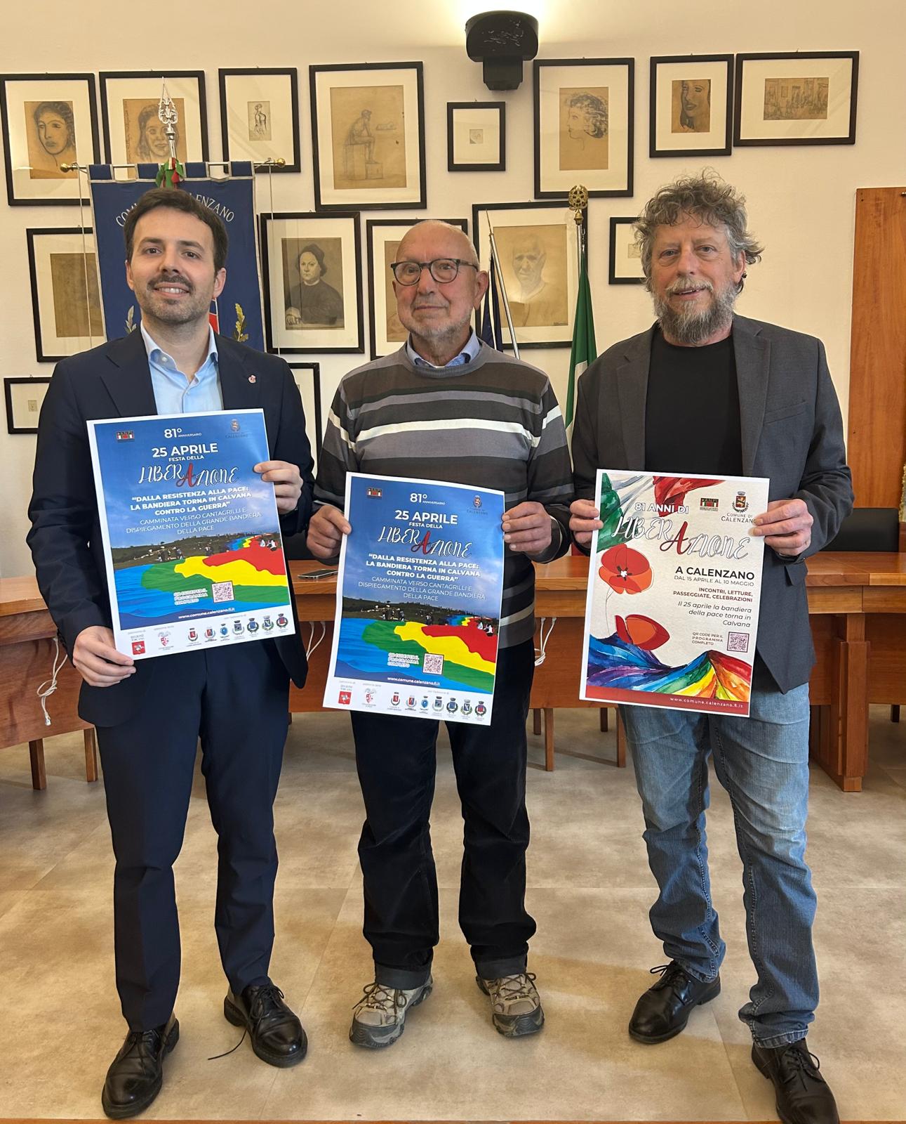 Liberazione, il 25 aprile la grande bandiera della pace torna in Calvana (Fonte foto comunicato Comune di Calenzano)