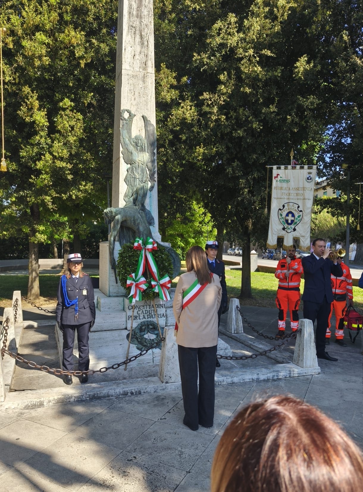 La cerimonia promossa dall'amministrazione comunale di Fucecchio in occasione del 25 aprile