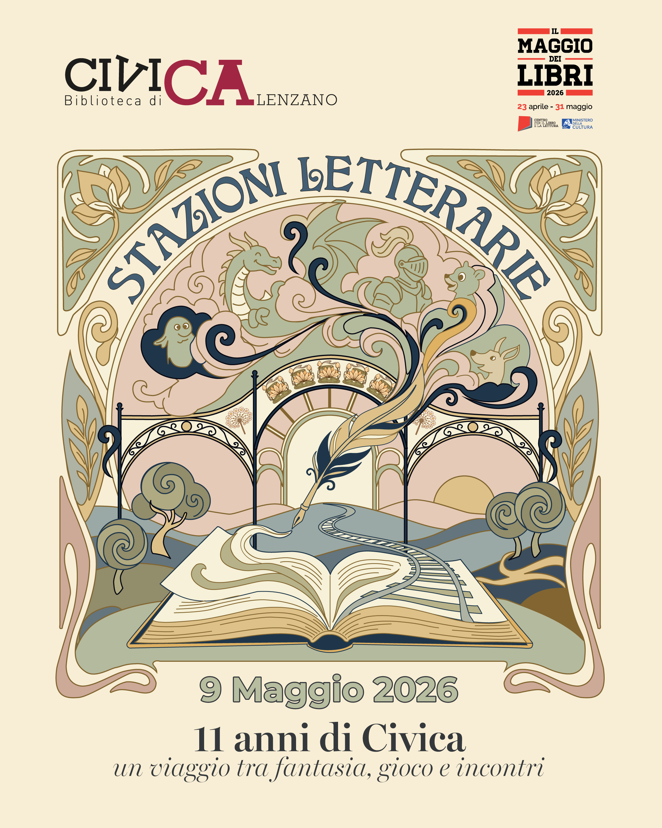 CiviCa festeggia il suo 11esimo compleanno viaggiando con le Stazioni Letterarie