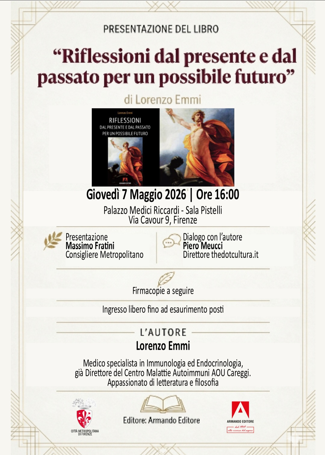 La locandina della presentazione del libro