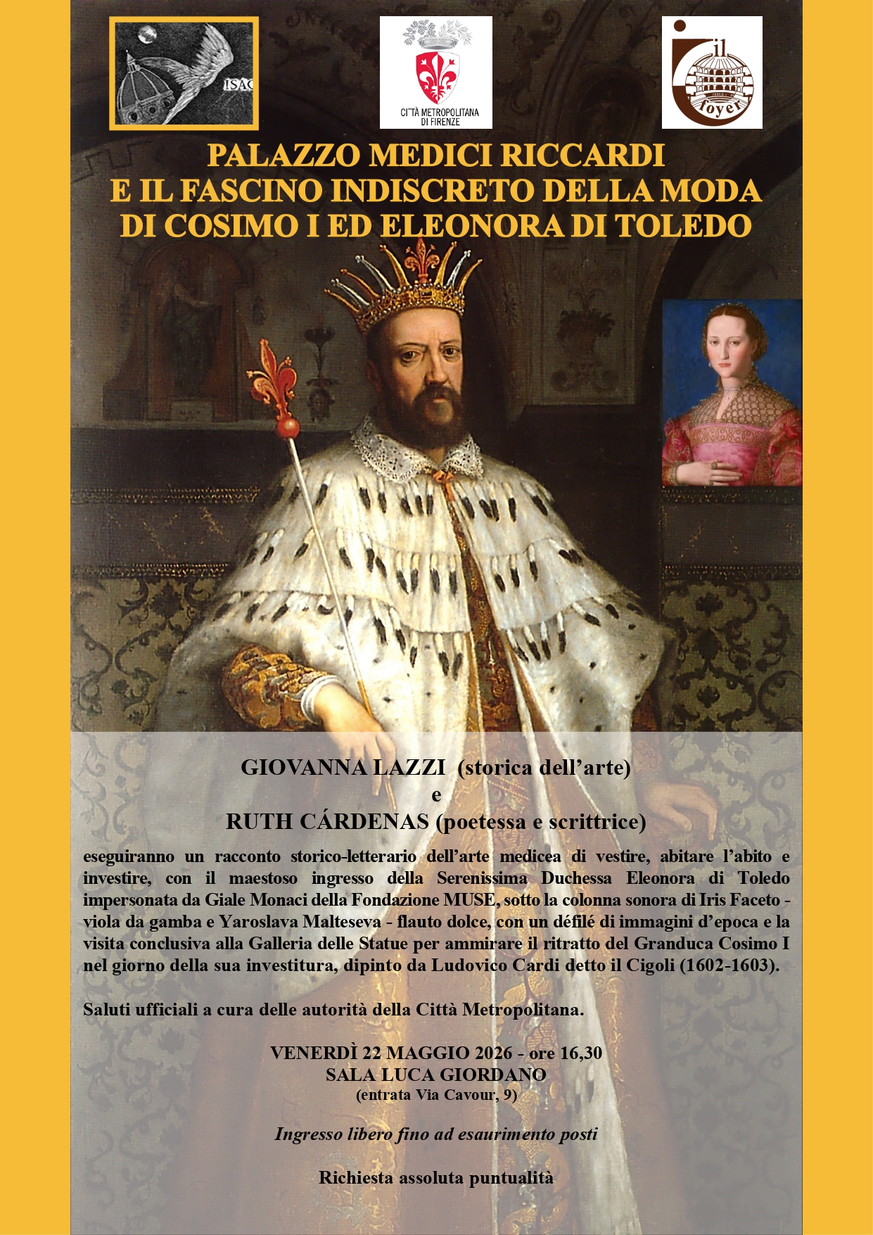 Palazzo Medici Riccardi e il fascino indiscreto della moda di Cosimo I ed Eleonora di Toledo 