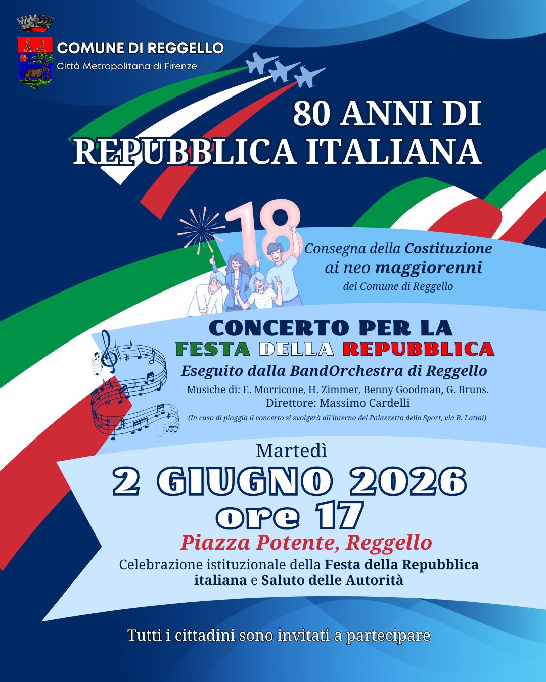 Reggello celebra la Festa della Repubblica 2026
