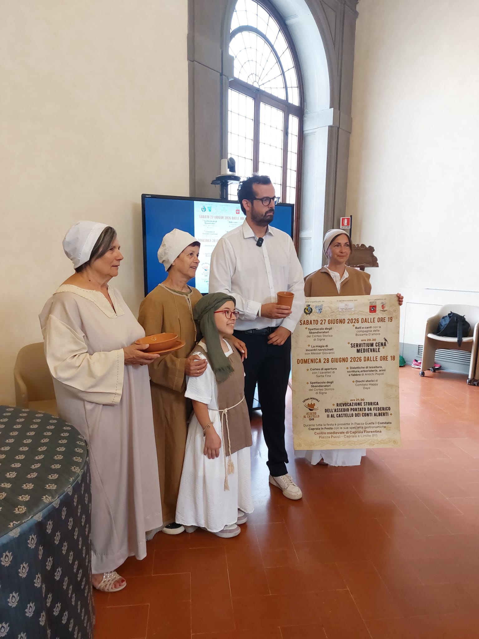 La presentazione di 'Assedio al Castello' (foto di Cesare Martignon per Florence Tv)