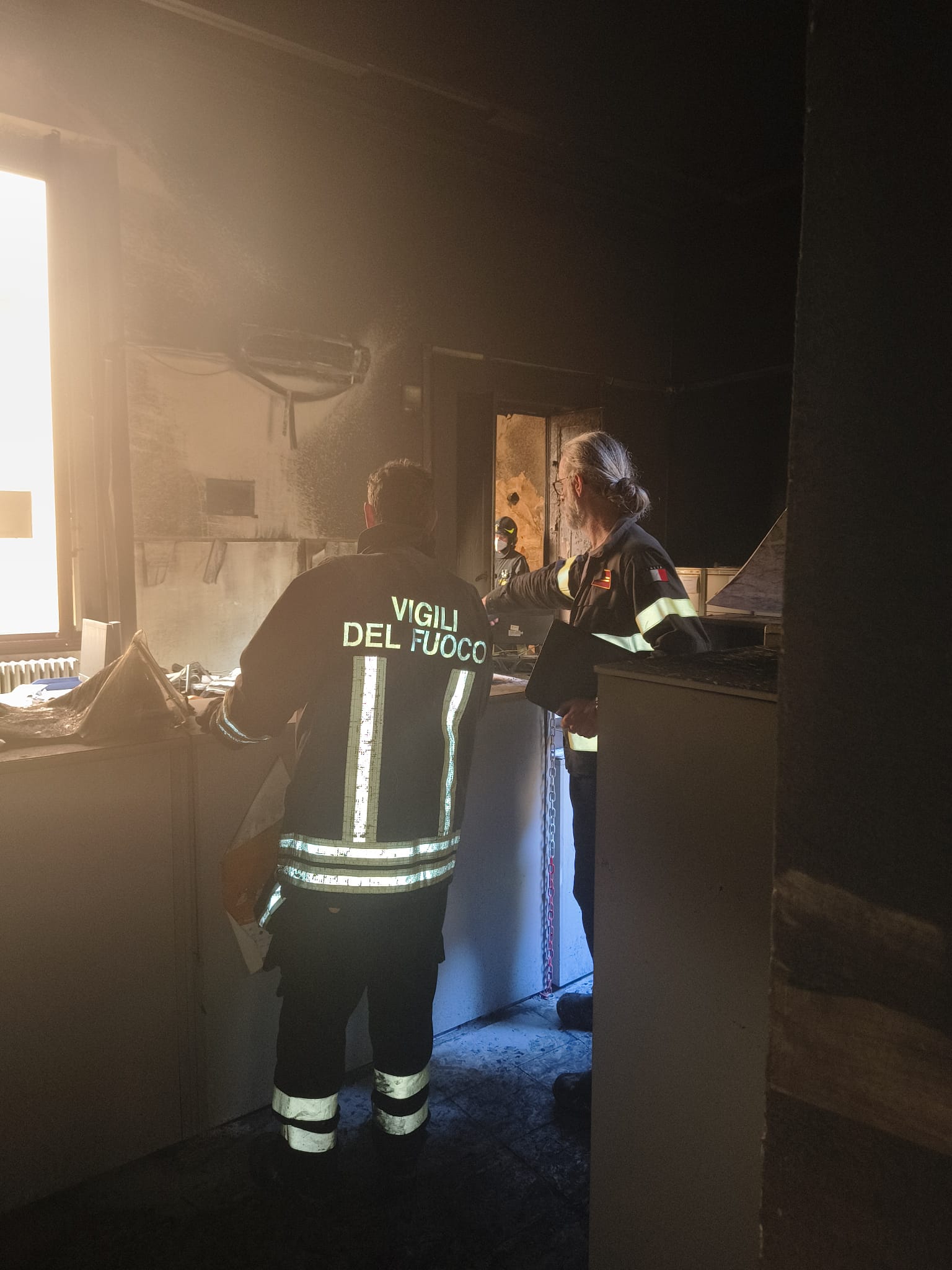 Incendio all'Istituto Macchiavelli-Capponi