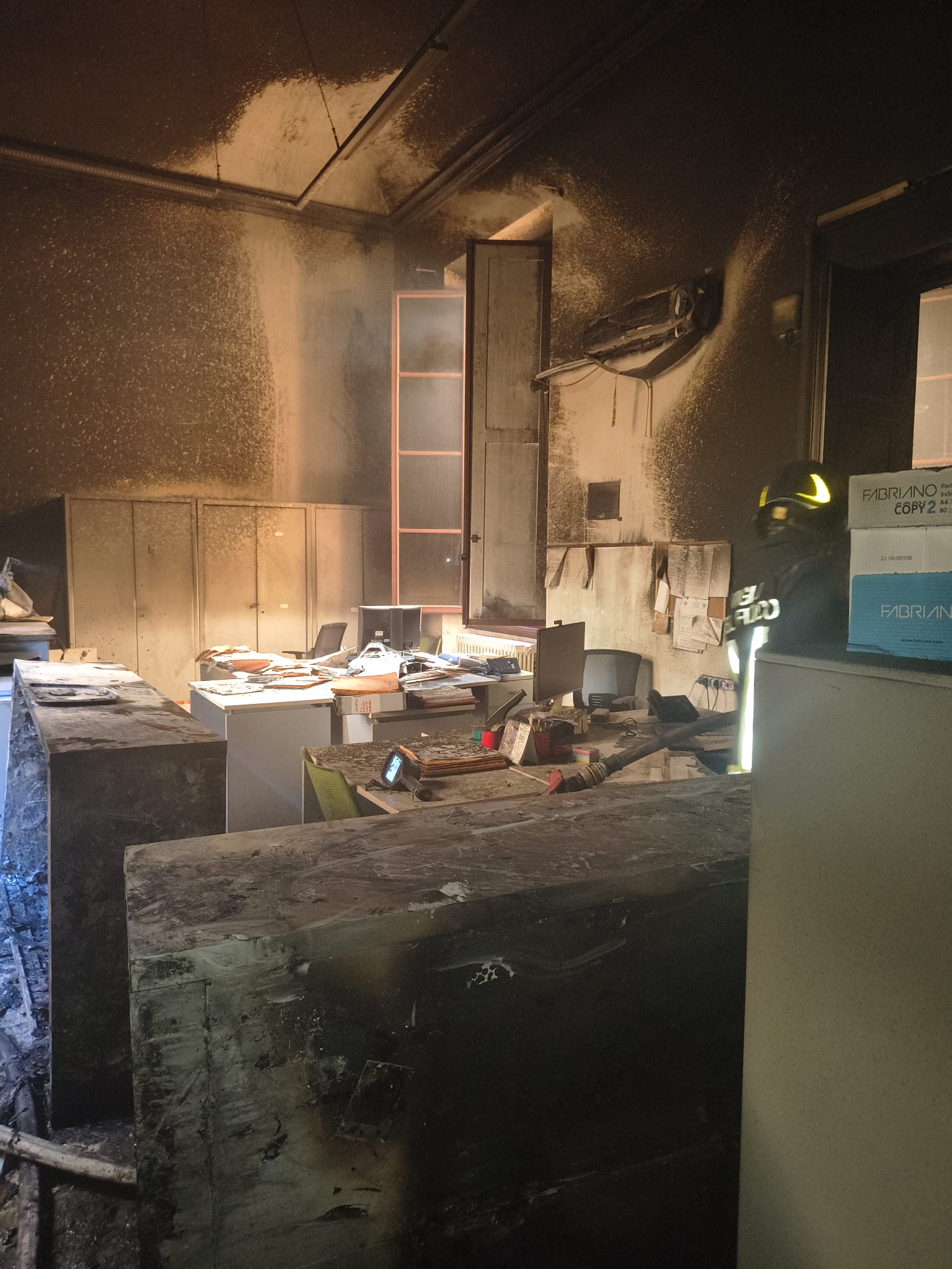 Incendio all'Istituto Macchiavelli-Capponi