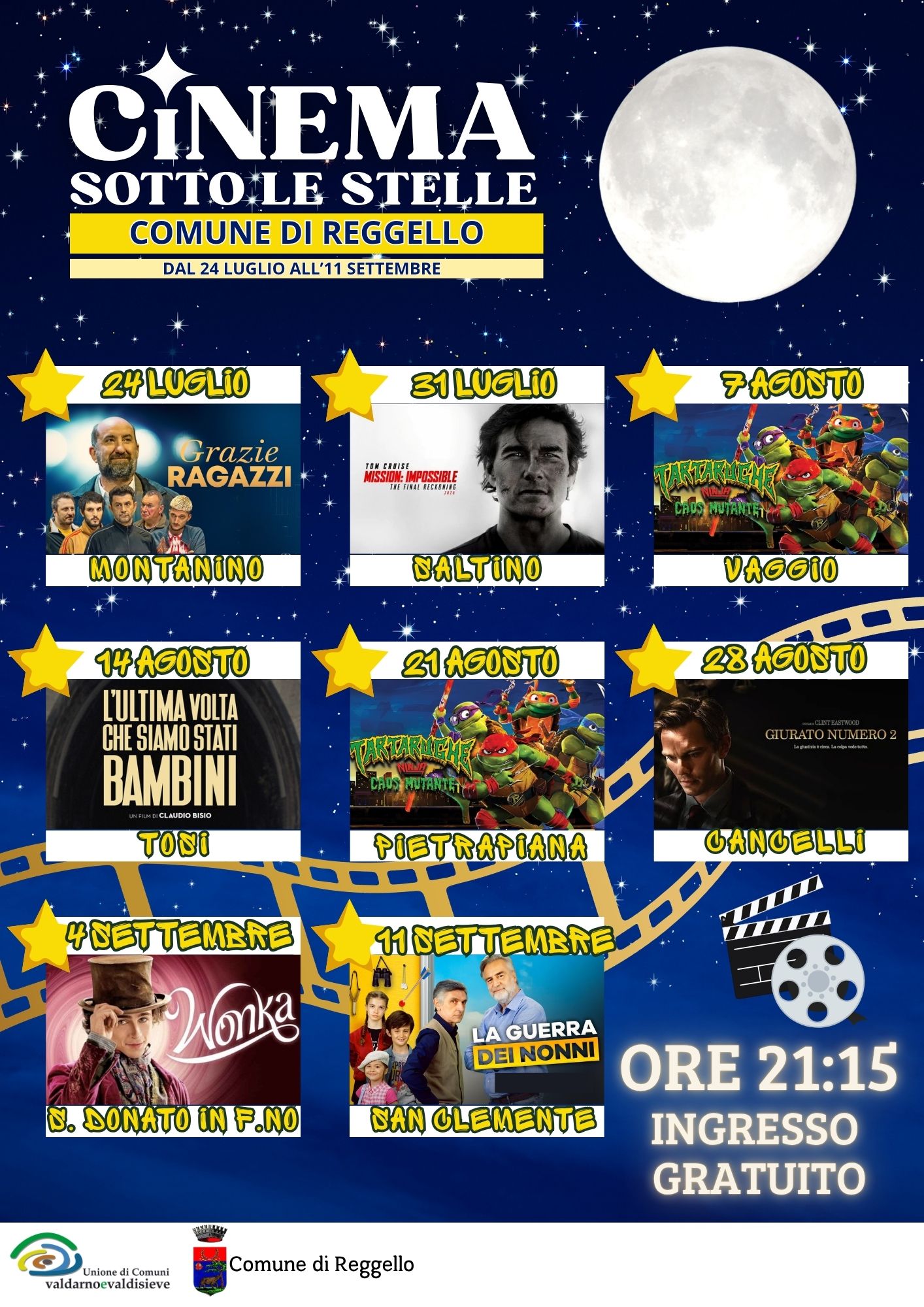 Reggello - Cinema sotto le stelle 2026