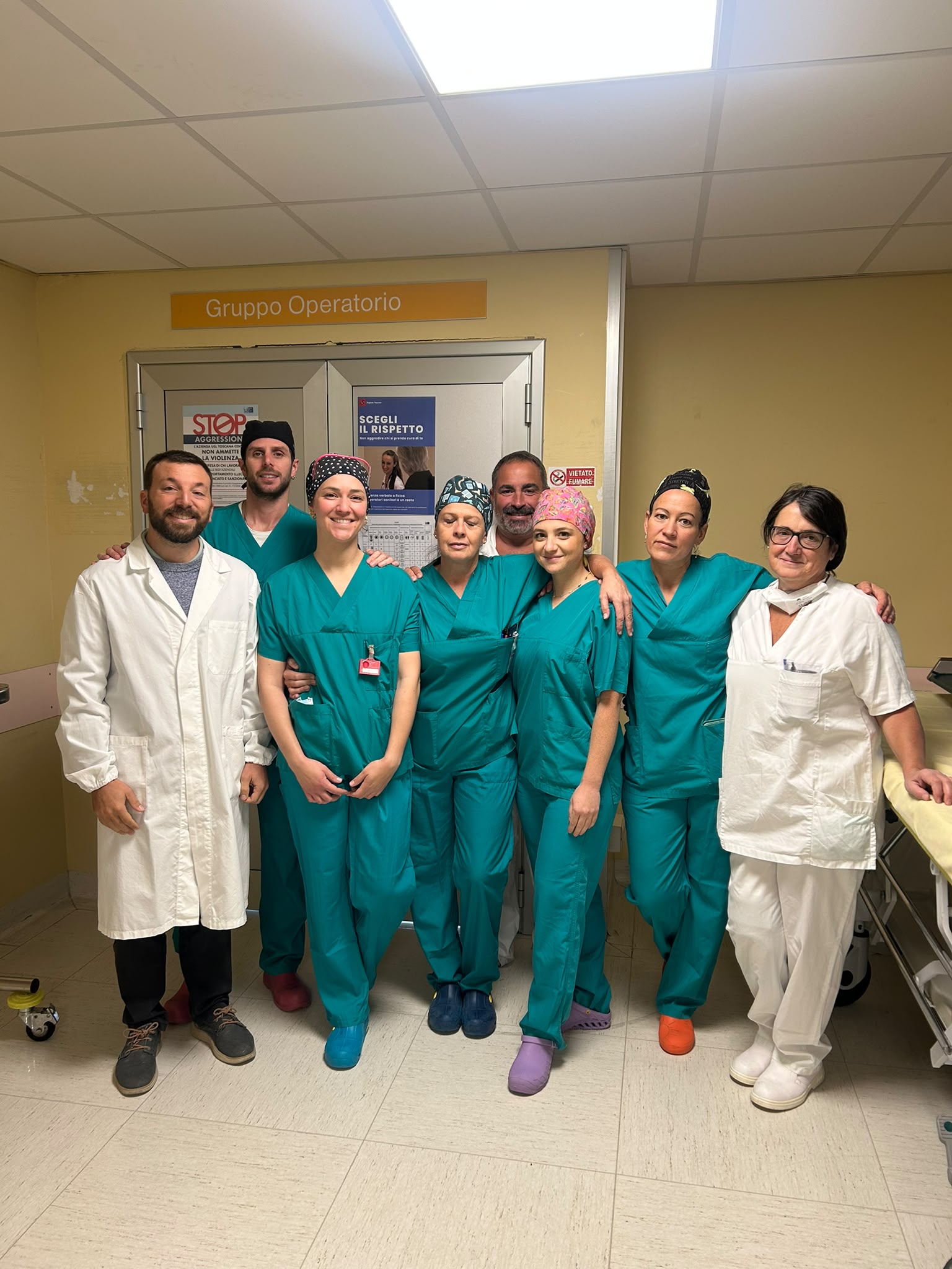 Il team dell'ospedale del Mugello (Fonte foto Ausl Toscana Centro)