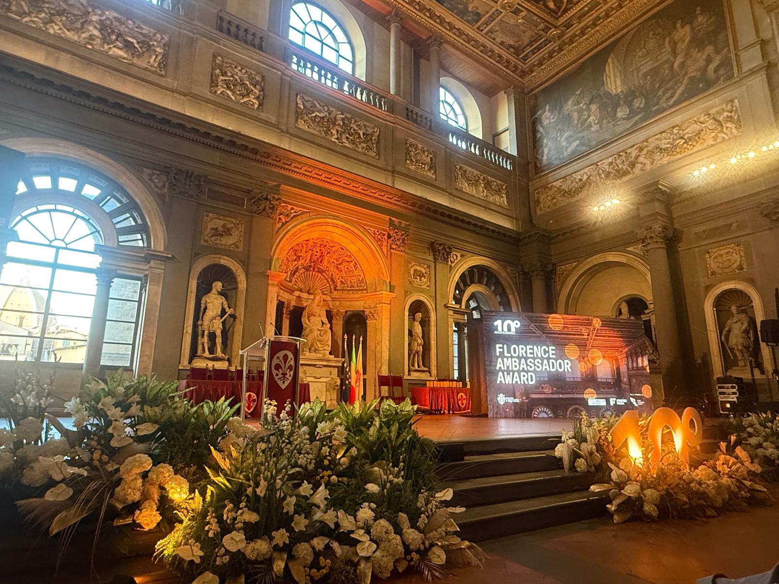 Nel Salone dei Cinquecento di Palazzo Vecchio 