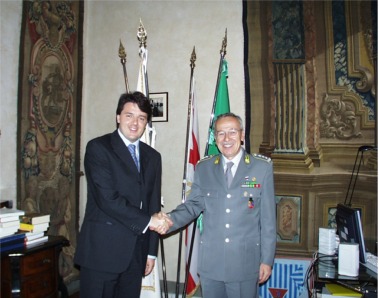 Il Generale Favaro in visita al Presidente Renzi