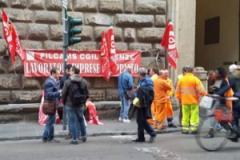 Manifestazione del lavoratori degli appalti Quadrifoglio