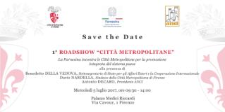 L'invito-save the date per il Primo Roadshow 'Città Metropolitane'