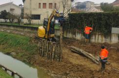 Lavori sulle sponde (fonte foto Comune di Fucecchio)