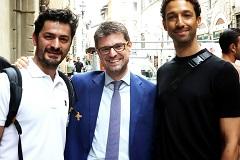 Da sx Hektor Budlla, Mario Setti e Philippe Kratz (foto Antonello Serino - Met Ufficio Stampa)