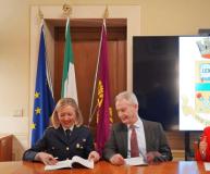 Lorena La Spina, Dirigente del Centro operativo della Polizia postale per la Toscana e il Questore Maurizio Ariemma