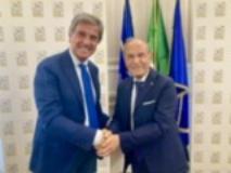Roberto Pella, vicepresidente Anci e Francesco Schittulli, presidente Lilt (Fonte foto comunicato Anci)