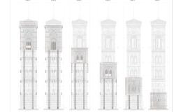 Progetto del ponteggio del cantiere di restauro del Campanile di Giotto - Courtesy Opera di Santa del Fiore/TSA Tecno System Appalti, Roma