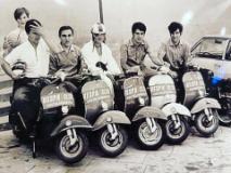 Una vecchia immagine del Vespa Club Castelfiorentino