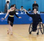 un momento della Disability Week, l&rsquo;esibizione di Leila Elderiny  ed Emilio Bargiacchi, atleti di danza sportiva paralimpica Wheelchair