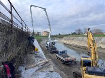 Bisenzio a Campi a monte del ponte di Capalle (durante i lavori) (Fonte foto Consorzio di Bonifica 3 Medio Valdarno)