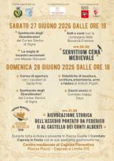 progamma completo della Festa Medievale di Capraia e Limite