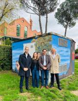 Federica Petti vicesindaca di Campi Bisenzio, , Davide Balzini, responsabile unità territoriale rete elettrica Firenze e provincia, Gianni Sennati, referente tecnico Piana Fiorentina, e Marco Falorni, referente Affari Istituzionali Enel Group per la Tosca